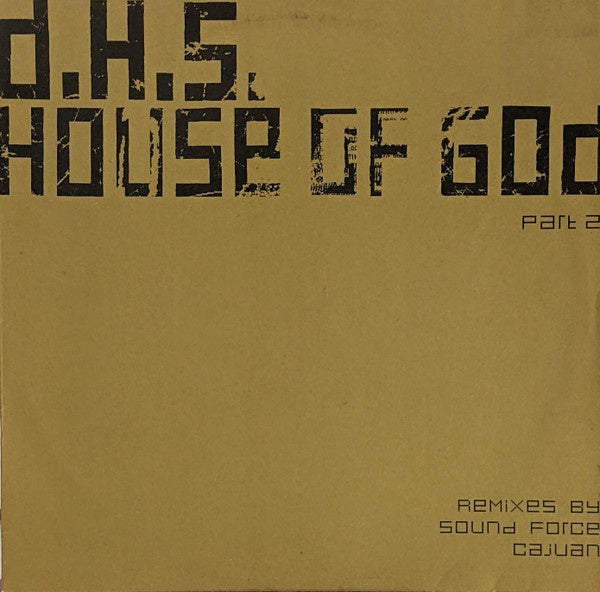 D.H.S. – House Of God (Part 2) - New 12" Single Record 2001 Club Tools Germany Vinyl - Progressive House / House