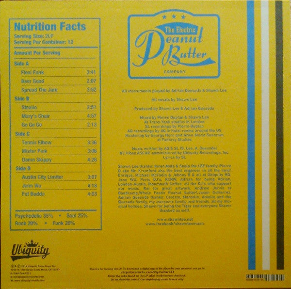 The Electric Peanut Butter Company – Trans-Atlantic Psych Classics Vol. 1 - Mint- 2 LP Record 2015 Ubiquity USA Black Vinyl - Psychedelic Rock / Beat / Soul / Funk