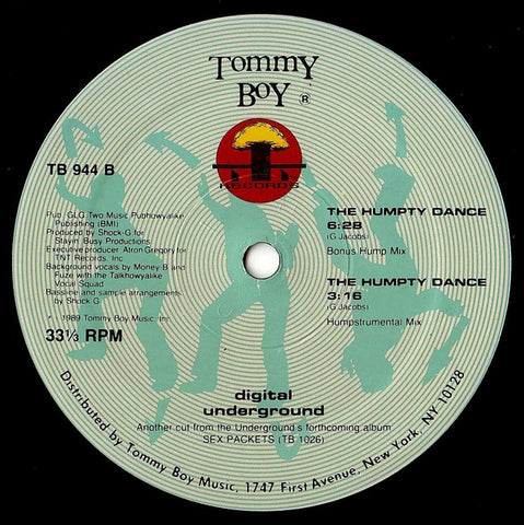 Digital Underground ‎– The Humpty Dance - VG+ 12" Single Record 1989 Tommy Boy USA Vinyl - Hip Hop