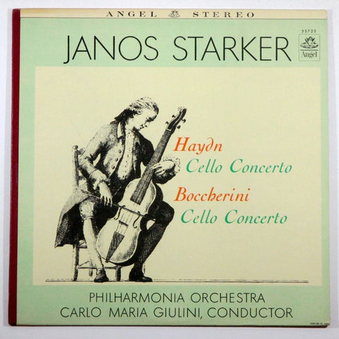 Janos Starker, Haydn - Boccherini – Haydn Cello Concerto / Boccherini Cello Concerto - VG LP Record 1959 Angel USA Stereo Vinyl - Classical