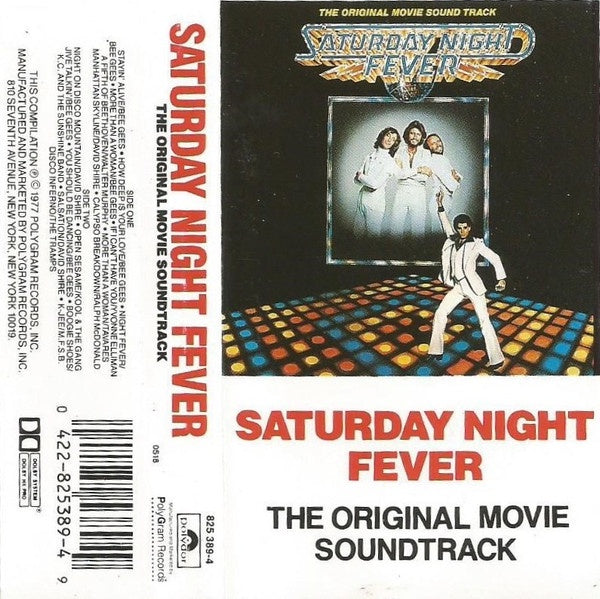 Various – Saturday Night Fever (1977) ( Original Motion Picture Soundtrack) - Used Cassette Polydor Tape - Soundtrack/Disco - Shuga Records