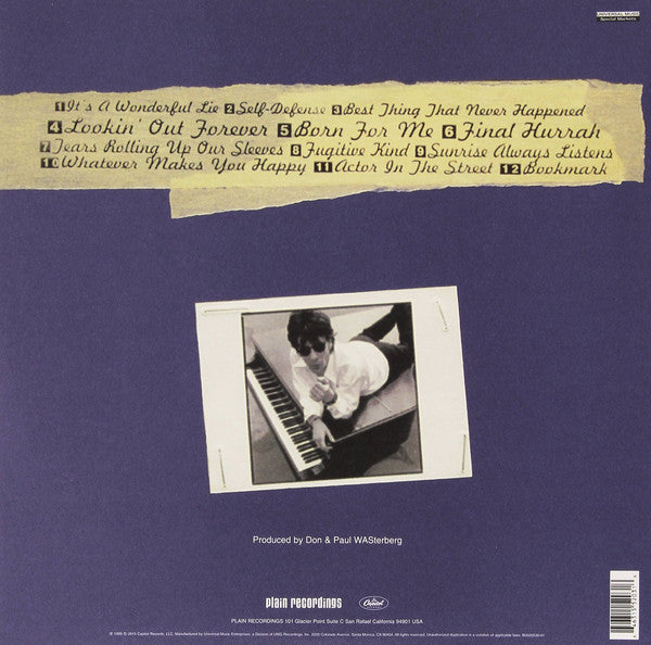Paul Westerberg ‎– Suicaine Gratifaction (1999) - New LP Record 2015 Plain Recordings USA 180 gram Vinyl - Alternative Rock / Folk Rock - Shuga Records