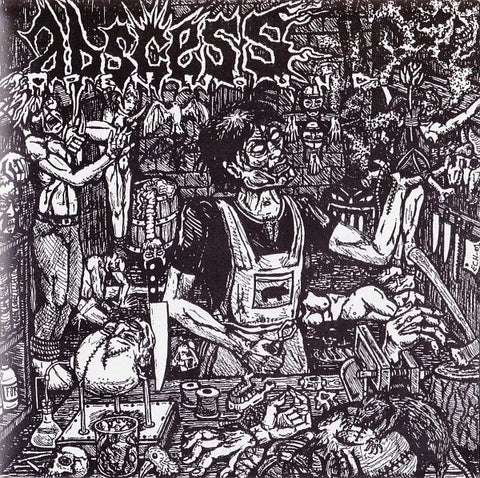 Abscess – Open Wound - Mint- 7" EP Record 1998 From Beyond Netherlands Vinyl - Death Metal