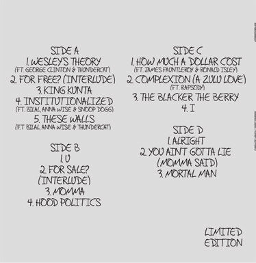 Kendrick Lamar ‎– To Pimp A Butterfly - Mint- 2 Lp Record 2015 Australia Import Clear Vinyl - Hip Hop - Shuga Records