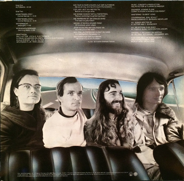 Kraftwerk - Autobahn - VG+ LP Record 1974 Mercury USA Vinyl - Rock / Electronic / Experimental