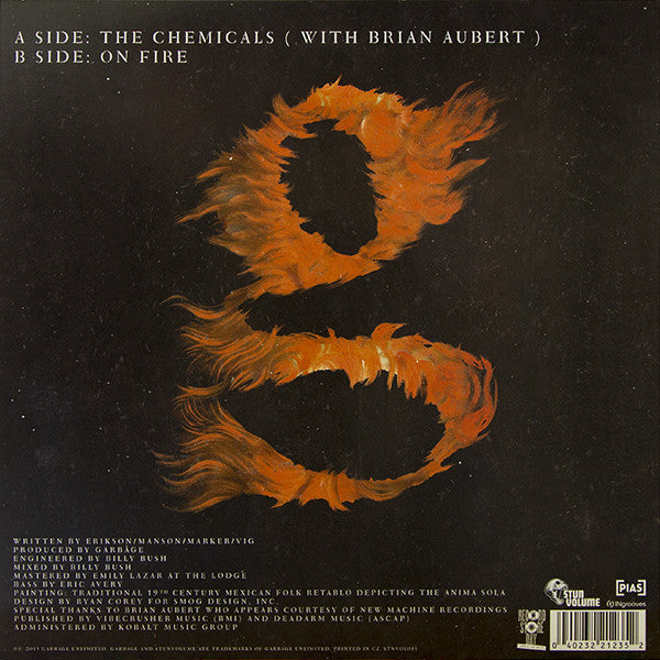 Garbage With Brian Aubert ‎– The Chemicals - New 10" EP Record Store Day 2015 Stun Volume PIAS RSD Orange Vinyl - Alternative Rock - Shuga Records