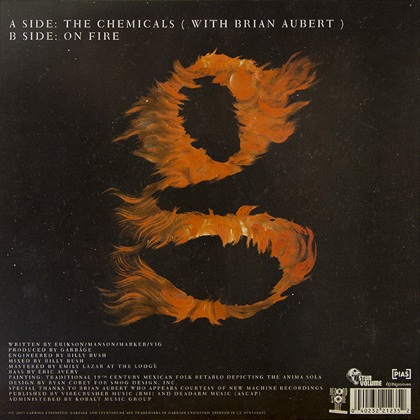 Garbage With Brian Aubert ‎– The Chemicals - New 10" EP Record Store Day 2015 Stun Volume PIAS RSD Orange Vinyl - Alternative Rock