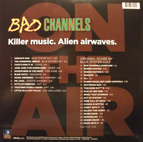 Blue Öyster Cult – Bad Channels - Original Motion Picture (1992) - New 2 LP Record Store Day 2015 MVD Audio Full Moon RSD Vinyl - Soundtrack - Shuga Records