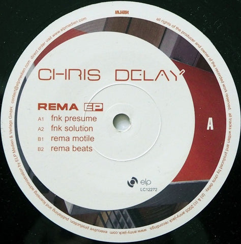 Chris Delay – Rema E.P. - New 12" EP Record 2006 Anny-Jack Germany Vinyl - Minimal / Tech House