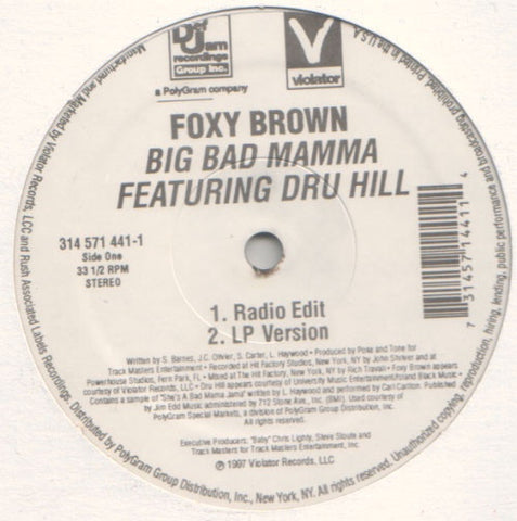 Foxy Brown – Big Bad Mamma - VG+ 12" Single Record 1997 Def Jam USA Vinyl - Hip Hop