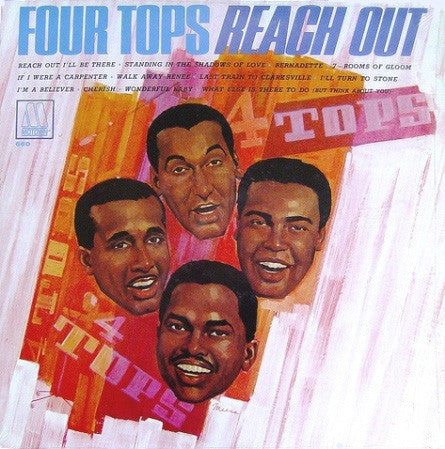 The Four Tops - Reach Out - VG+ Lp Record 1967 Motown USA Mono - Soul / Funk