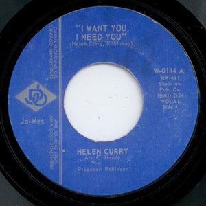 Helen Curry / The Blenders ‎– I Want You, I Need You - New (old stock) 7" Single Record 1968 Ja-Wes Vinyl - Chicago Northern Soul