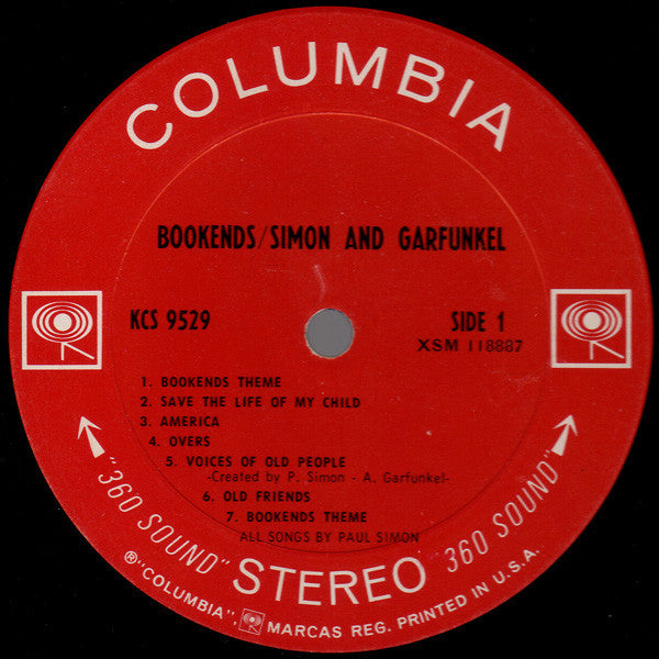 Simon & Garfunkel ‎– Bookends - VG LP Record 1968 Columbia 360 Stereo Vinyl - Soft Rock / Folk Rock / Pop Rock - Shuga Records