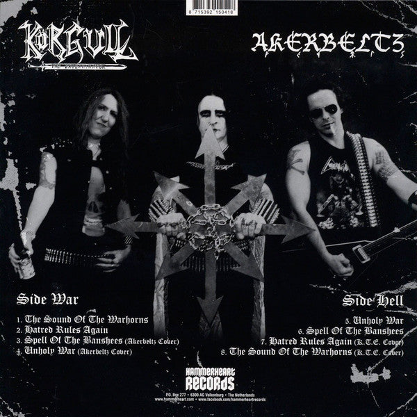Körgull The Exterminator / Akerbeltz ‎– War & Hell - New Lp Record 2015 Hammerheart Netherlands Import 180 gram Vinyl & Inserts - Black Metal / Thrash