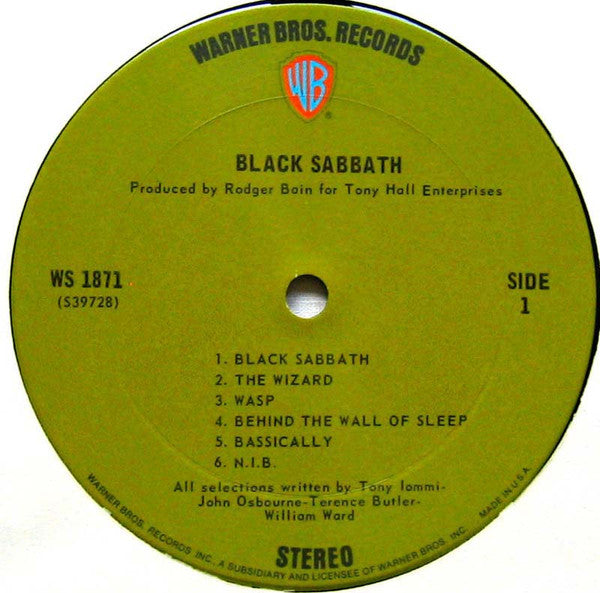 Black Sabbath – Black Sabbath - VG+ LP Record 1970 Warner USA Original Vinyl - Rock / Heavy Metal / Hard Rock - Shuga Records