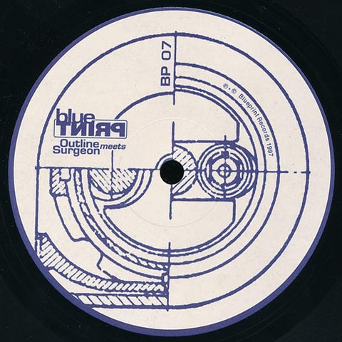 Outline Meets Surgeon – Blueprint 7 - Mint- 12" EP Record 1997 Blueprint UK Vinyl - Techno / Minimal