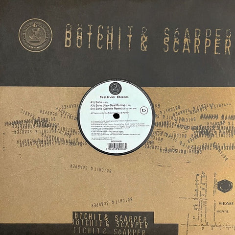 Native Bass – Soho - New 12" Single Record 1996 Botchit & Scarper UK Vinyl - Downtempo / Breaks