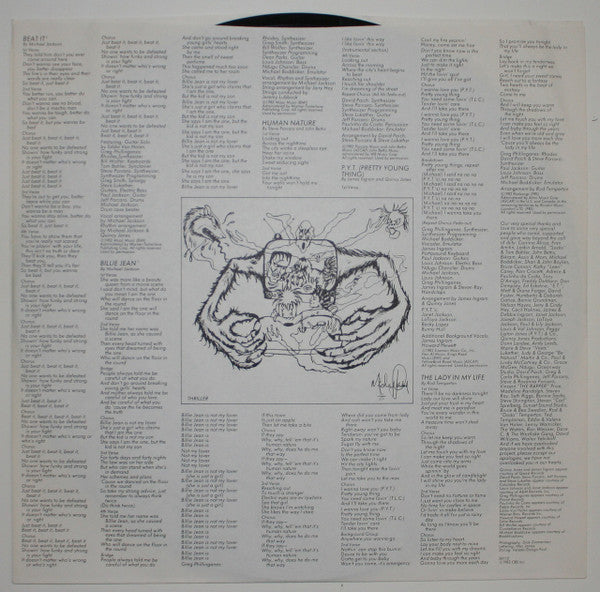 Michael Jackson - Thriller - VG LP Record 1982 Epic USA Original Vinyl & Inner - Pop / Soul / Synth-pop - Shuga Records