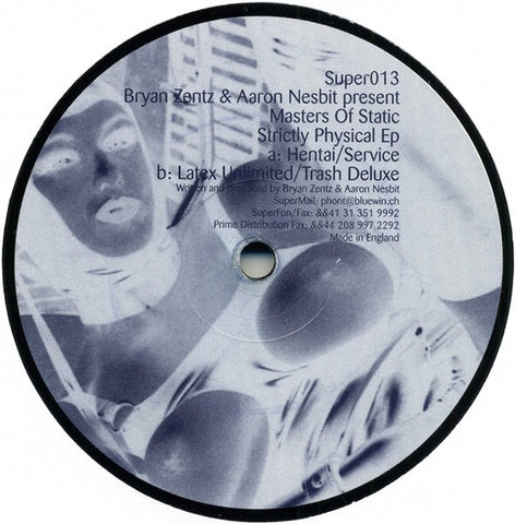 Bryan Zentz & Aaron Nesbit Present Masters Of Static – Strictly Physical EP - VG+ 12" Single Record 2001 SuperBra Switzerland Vinyl - Techno / Tech House