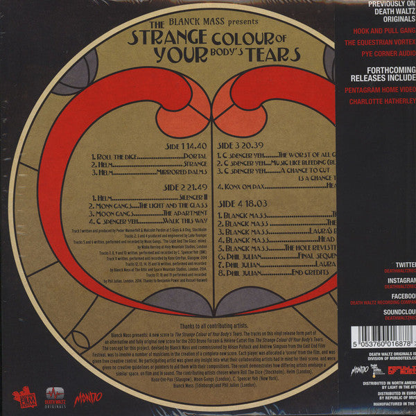 Various ‎– Blanck Mass Presents The Strange Colour Of Your Body's Tears (Re-Score) - New 2 Lp Record 2015 Death Waltz USA Black Vinyl - Soundtrack / Score - Shuga Records