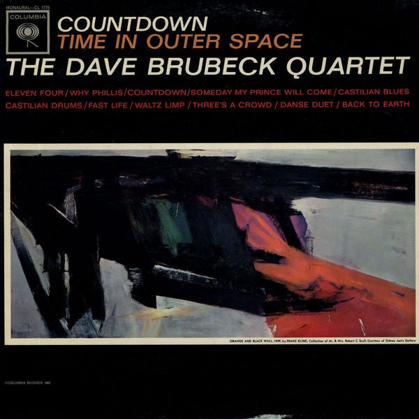 The Dave Brubeck Quartet ‎– Countdown: Time In Outer Space VG+ Lp Record 1962 USA Mono 6 Eye Original Vinyl & Inserts- Jazz