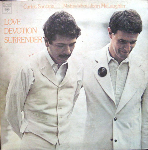 Carlos Santana & Mahavishnu John McLaughlin ‎– Love Devotion Surrender - VG+ LP Record 1973 USA Columbia USA Vinyl - Jazz-Rock / Fusion