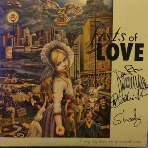 Signed Autographed - Fists Of Love – I Sang My Heart Out To A Snake Once - Mint- LP Record 2013 The All Night Party USA Vinyl & Poster - Indie Rock
