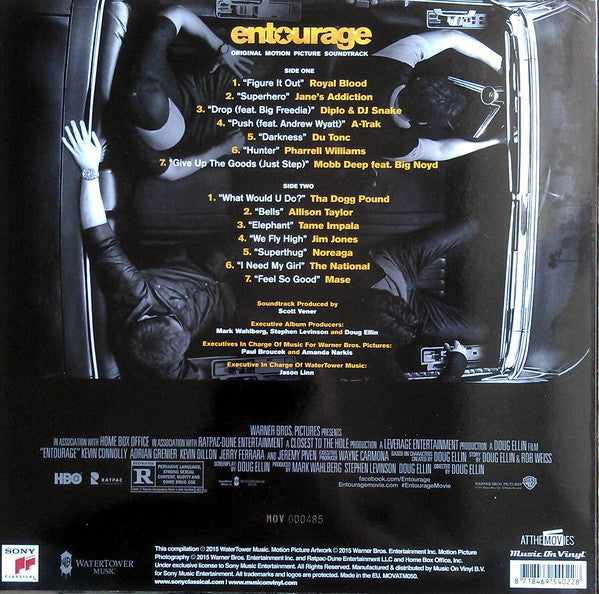 Various ‎– Entourage (Original Motion Picture) - New LP Record 2015 Music On Vinyl 180 gram Yellow Vinyl & Booklet - Soundtrack - Shuga Records