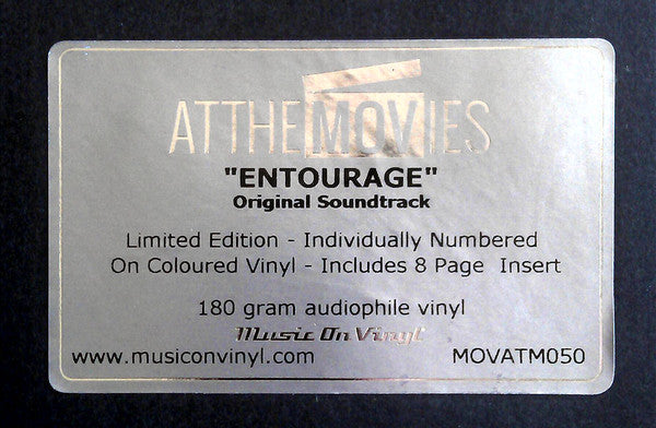 Various ‎– Entourage (Original Motion Picture) - New LP Record 2015 Music On Vinyl 180 gram Yellow Vinyl & Booklet - Soundtrack - Shuga Records