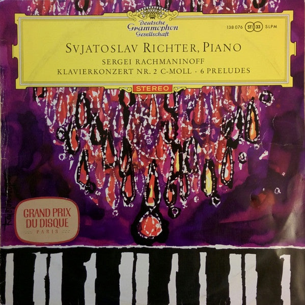 Svjatoslav Richter – Rachmaninoff - Klavierkonzert Nr. 2 In C-moll · 6 Preludes - VG LP Record 1962 Deutsche Grammophon Germany Vinyl - Classical - Shuga Records