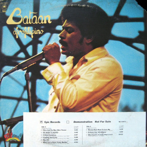 Bataan – Afrofilipino - VG LP Record 1975 Epic Salsoul USA Promo Vinyl - Latin / Salsa / Funk / Disco