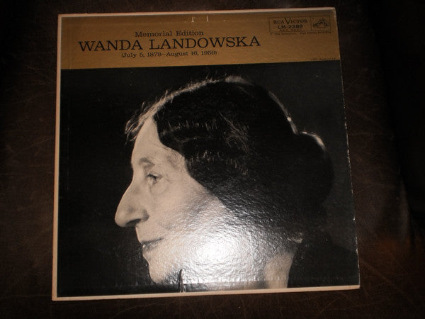 Wanda Landowska - Memorial Edition - VG Mono 1959 RCA Shaded Dog Lbl USA Classical