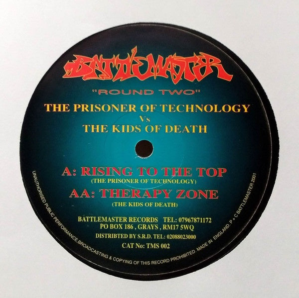 Prisoners Of Technology, Kids Of Death – Rising To The Top / Therapy Zone - New 12" Single Record 2002 Battlemaster UK Vinyl - Drum n Bass - Shuga Records