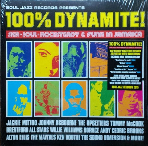 Various – 100% Dynamite! - New 2 LP Record 2022 Soul Jazz UK Import Record Store Day June Yellow Vinyl - Reggae / Funk / Ska / Soul