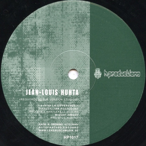Jean-Louis Huhta – Viva La Differenze! - New 10" Single Record Sweden H. Productions Sweden Vinyl - Techno / Breaks