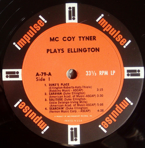 McCoy Tyner – McCoy Tyner Plays Ellington - VG+ LP Rercord 1965 Impulse! USA Mono Vinyl (stereo cover) - Jazz / Post Bop - Shuga Records