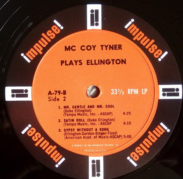 McCoy Tyner – McCoy Tyner Plays Ellington - VG+ LP Rercord 1965 Impulse! USA Mono Vinyl (stereo cover) - Jazz / Post Bop - Shuga Records