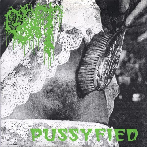 Gut – Pussyfied - Assyfied - Mint- 7" EP Record MMI Germany White Vinyl - Pornogrind