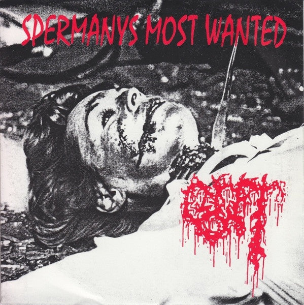 Gut – Spermanys Most Wanted - Mint- 7" EP Record 1992 MMI Germany Vinyl & Insert - Goregrind / Pornogrind - Shuga Records