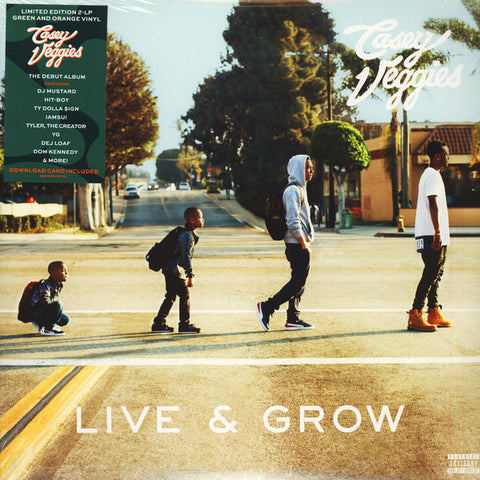 Casey Veggies - Live & Grow - New 2 LP Record 2015 Epic Limited Edition Green and Orange Vinyl - Rap