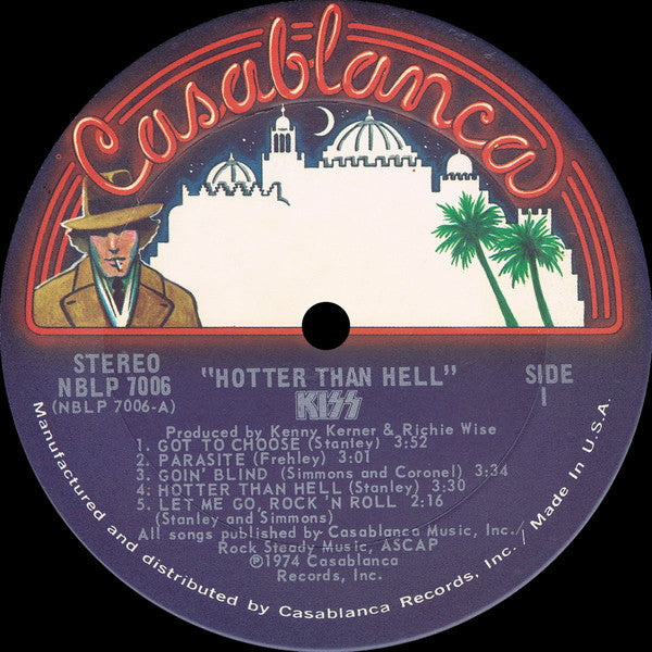 Kiss ‎– Hotter Than Hell - VG+ LP Record 1974 Casablanca 2nd Press USA Vinyl - Hard Rock / Glam / Heavy Metal