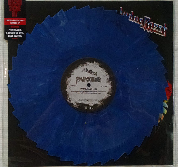 Judas Priest - Painkiller - New Lp Record 2015 Record Store Day Black Friday Blue Vinyl Sawblade Picture Disc - Heavy Metal