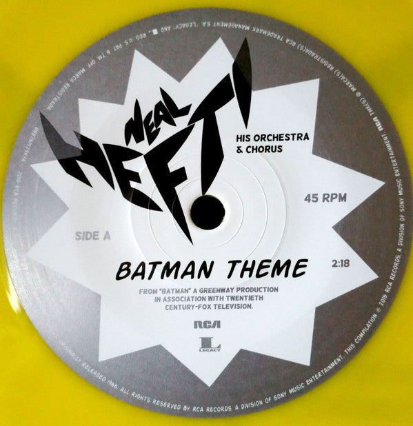 Neal Hefti - Batman Theme - New Vinyl Record 2015 Record Store Day Black Friday 7" Single on Yellow Vinyl, Limited to 4900