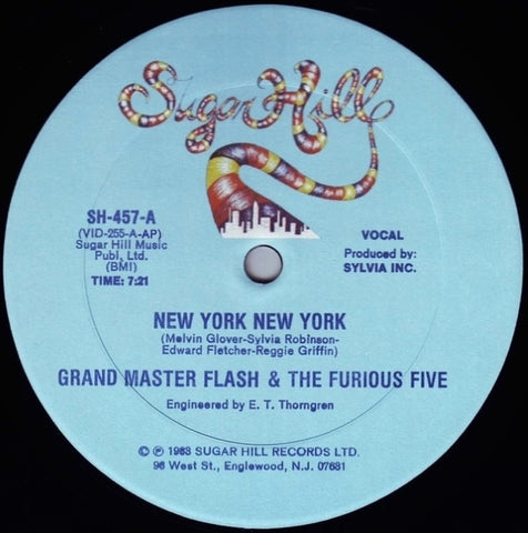 Grand Master Flash & The Furious Five – - Nubt- 12" Single Record 1983 Sugar Hill USA vinyl - Hip Hop / Electro