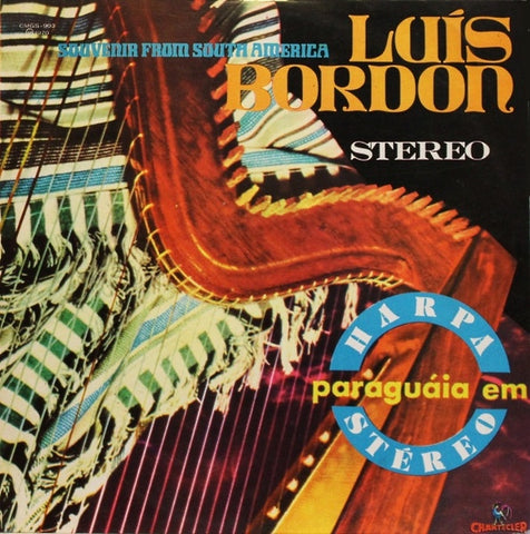 Luís Bordon – Harpa Paraguáia Em Stéreo - VG+ LP Record 1970 Chantecler Brazil Vinyl - Latin / Harp