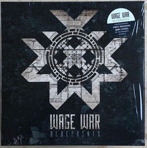 Wage War – Blueprints - Mint- LP Record 2015 Fearless Blue Vinyl & Insert - Rock / Metalcore