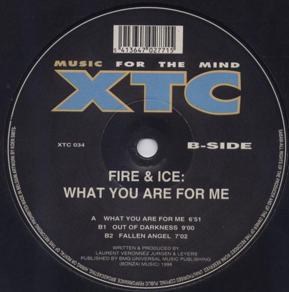Fire & Ice – What You Are For Me - New 12" Single Record 1998 XTC Belgium Vinyl - Trance
