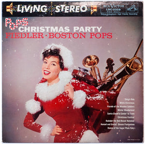 Arthur Fiedler, The Boston Pops Orchestra – Pops Christmas Party - VG+ LP Record 1959 RCA Living Stereo USA Shaded Dog Vinyl - Holiday / Classical