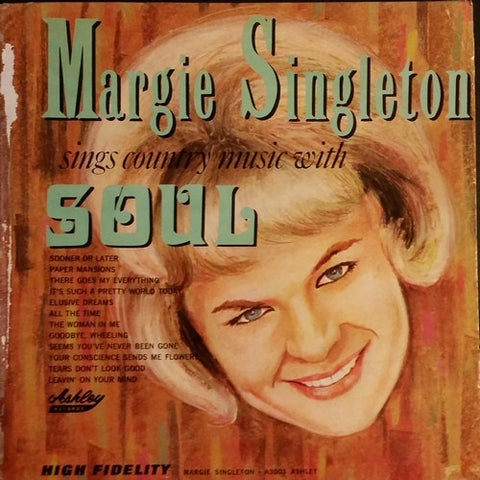 Margie Singleton – Margie Singleton Sings Country Music With Soul - VG+ LP Record 1968 Ashley USA Mono Vinyl - Country