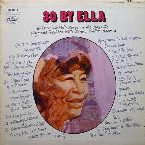 Ella Fitzgerald ‎– 30 By Ella - Mint- LP Record 1968 Capitol USA Stereo Original Vinyl - Jazz / Vocal